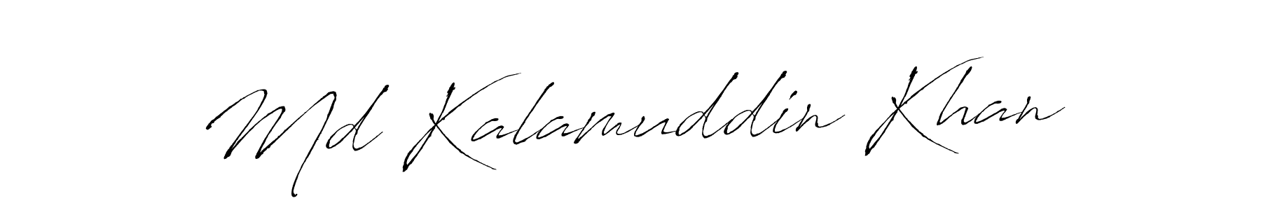 Design your own signature with our free online signature maker. With this signature software, you can create a handwritten (Antro_Vectra) signature for name Md Kalamuddin Khan. Md Kalamuddin Khan signature style 6 images and pictures png