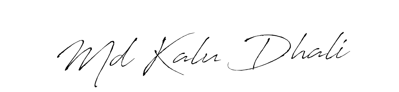 Antro_Vectra is a professional signature style that is perfect for those who want to add a touch of class to their signature. It is also a great choice for those who want to make their signature more unique. Get Md Kalu Dhali name to fancy signature for free. Md Kalu Dhali signature style 6 images and pictures png