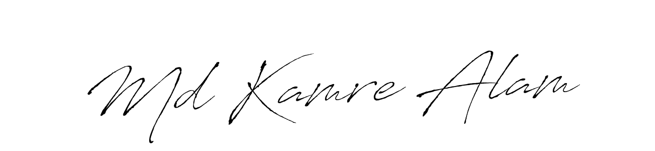 How to make Md Kamre Alam name signature. Use Antro_Vectra style for creating short signs online. This is the latest handwritten sign. Md Kamre Alam signature style 6 images and pictures png
