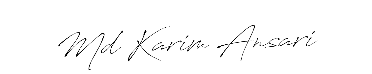 Make a beautiful signature design for name Md Karim Ansari. With this signature (Antro_Vectra) style, you can create a handwritten signature for free. Md Karim Ansari signature style 6 images and pictures png