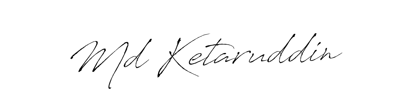 How to make Md Ketaruddin name signature. Use Antro_Vectra style for creating short signs online. This is the latest handwritten sign. Md Ketaruddin signature style 6 images and pictures png