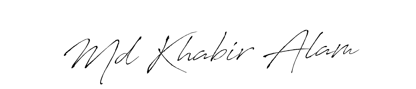 Md Khabir Alam stylish signature style. Best Handwritten Sign (Antro_Vectra) for my name. Handwritten Signature Collection Ideas for my name Md Khabir Alam. Md Khabir Alam signature style 6 images and pictures png