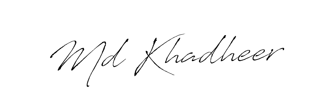 This is the best signature style for the Md Khadheer name. Also you like these signature font (Antro_Vectra). Mix name signature. Md Khadheer signature style 6 images and pictures png