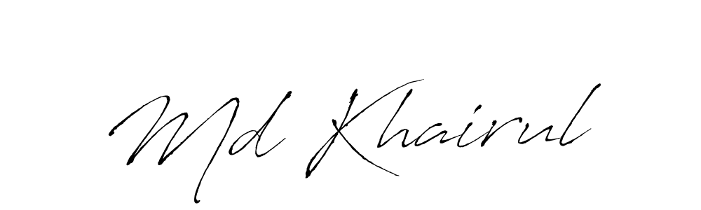 The best way (Antro_Vectra) to make a short signature is to pick only two or three words in your name. The name Md Khairul include a total of six letters. For converting this name. Md Khairul signature style 6 images and pictures png