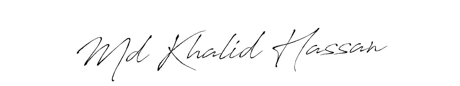 Similarly Antro_Vectra is the best handwritten signature design. Signature creator online .You can use it as an online autograph creator for name Md Khalid Hassan. Md Khalid Hassan signature style 6 images and pictures png