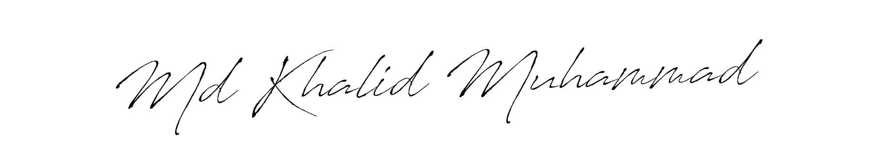 How to make Md Khalid Muhammad signature? Antro_Vectra is a professional autograph style. Create handwritten signature for Md Khalid Muhammad name. Md Khalid Muhammad signature style 6 images and pictures png