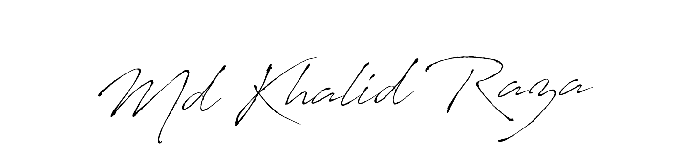 Md Khalid Raza stylish signature style. Best Handwritten Sign (Antro_Vectra) for my name. Handwritten Signature Collection Ideas for my name Md Khalid Raza. Md Khalid Raza signature style 6 images and pictures png