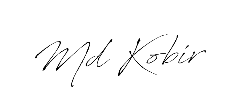 Make a beautiful signature design for name Md Kobir. With this signature (Antro_Vectra) style, you can create a handwritten signature for free. Md Kobir signature style 6 images and pictures png