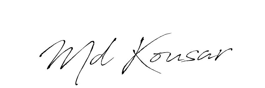 Make a beautiful signature design for name Md Kousar. With this signature (Antro_Vectra) style, you can create a handwritten signature for free. Md Kousar signature style 6 images and pictures png