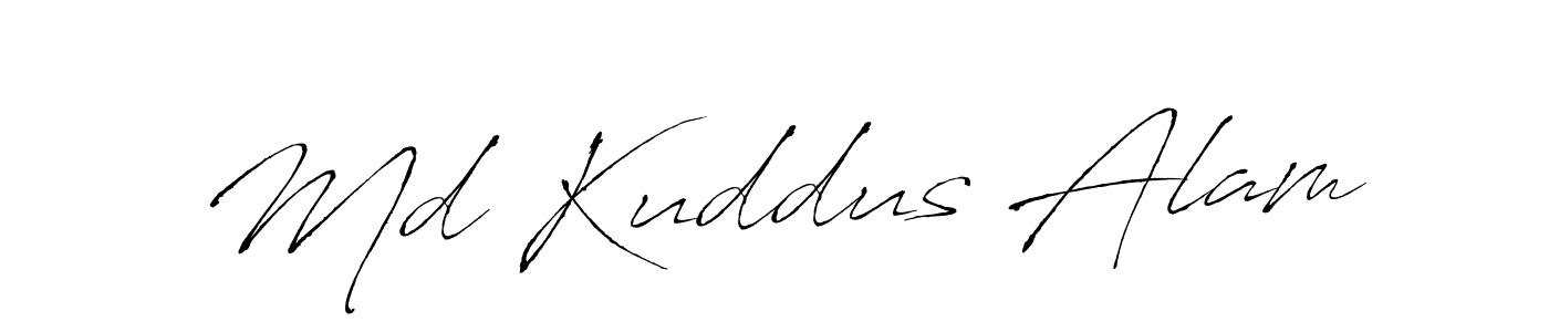 Make a beautiful signature design for name Md Kuddus Alam. With this signature (Antro_Vectra) style, you can create a handwritten signature for free. Md Kuddus Alam signature style 6 images and pictures png