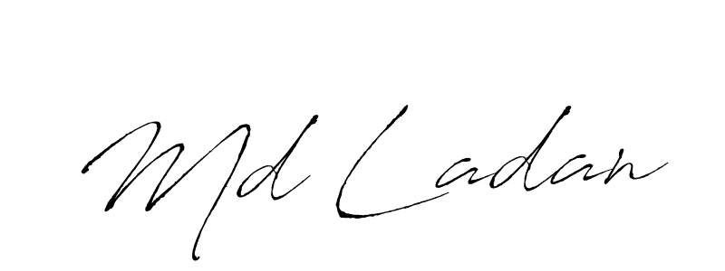 Design your own signature with our free online signature maker. With this signature software, you can create a handwritten (Antro_Vectra) signature for name Md Ladan. Md Ladan signature style 6 images and pictures png