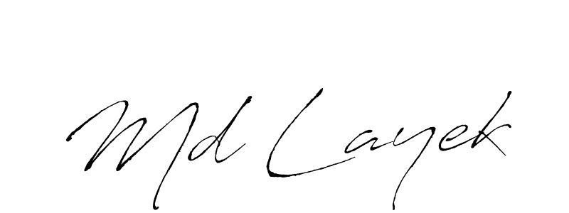 Design your own signature with our free online signature maker. With this signature software, you can create a handwritten (Antro_Vectra) signature for name Md Layek. Md Layek signature style 6 images and pictures png