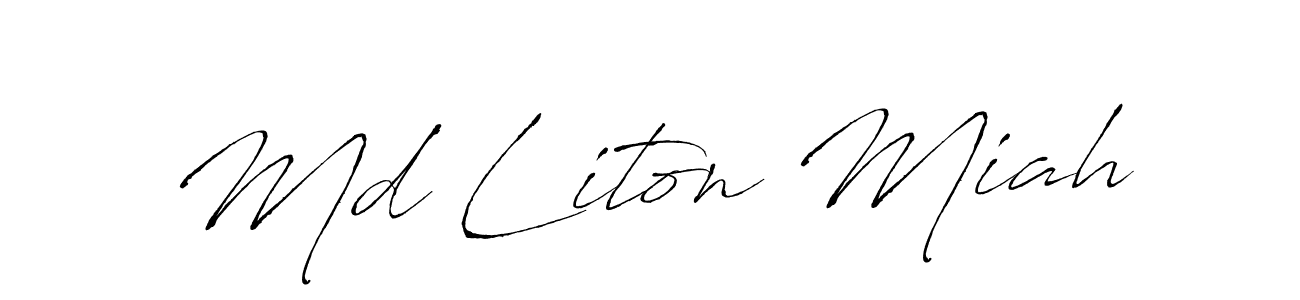 Similarly Antro_Vectra is the best handwritten signature design. Signature creator online .You can use it as an online autograph creator for name Md Liton Miah. Md Liton Miah signature style 6 images and pictures png