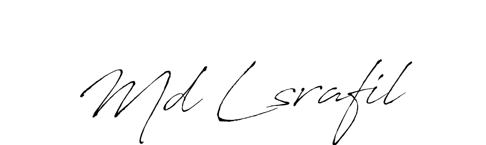 How to make Md Lsrafil signature? Antro_Vectra is a professional autograph style. Create handwritten signature for Md Lsrafil name. Md Lsrafil signature style 6 images and pictures png