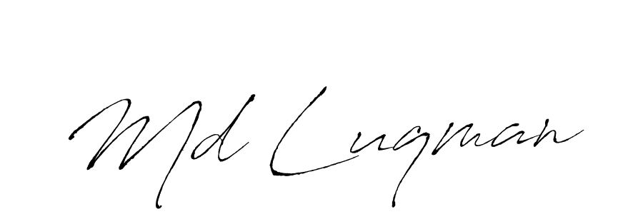 Make a beautiful signature design for name Md Luqman. With this signature (Antro_Vectra) style, you can create a handwritten signature for free. Md Luqman signature style 6 images and pictures png