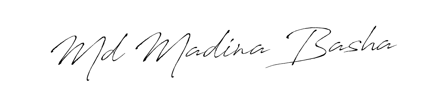 This is the best signature style for the Md Madina Basha name. Also you like these signature font (Antro_Vectra). Mix name signature. Md Madina Basha signature style 6 images and pictures png