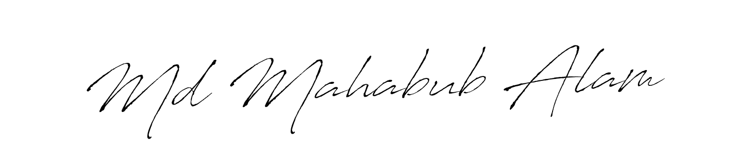 The best way (Antro_Vectra) to make a short signature is to pick only two or three words in your name. The name Md Mahabub Alam include a total of six letters. For converting this name. Md Mahabub Alam signature style 6 images and pictures png