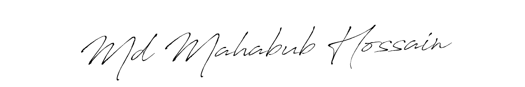 Create a beautiful signature design for name Md Mahabub Hossain. With this signature (Antro_Vectra) fonts, you can make a handwritten signature for free. Md Mahabub Hossain signature style 6 images and pictures png