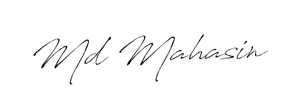 Make a beautiful signature design for name Md Mahasin. With this signature (Antro_Vectra) style, you can create a handwritten signature for free. Md Mahasin signature style 6 images and pictures png