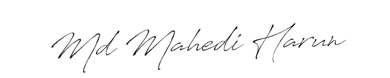 The best way (Antro_Vectra) to make a short signature is to pick only two or three words in your name. The name Md Mahedi Harun include a total of six letters. For converting this name. Md Mahedi Harun signature style 6 images and pictures png