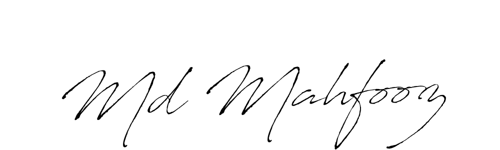 Md Mahfooz stylish signature style. Best Handwritten Sign (Antro_Vectra) for my name. Handwritten Signature Collection Ideas for my name Md Mahfooz. Md Mahfooz signature style 6 images and pictures png
