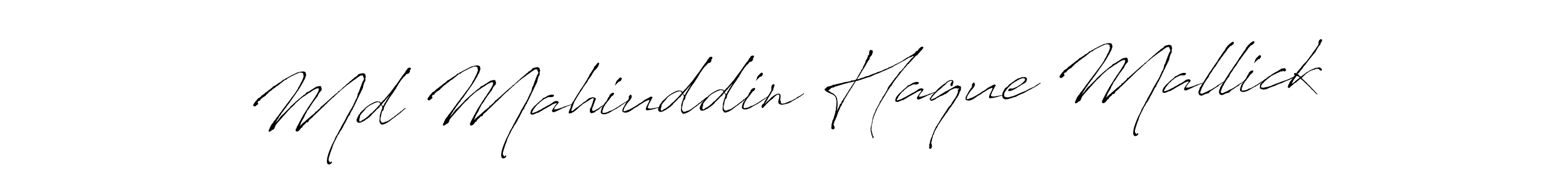 Make a beautiful signature design for name Md Mahiuddin Haque Mallick. With this signature (Antro_Vectra) style, you can create a handwritten signature for free. Md Mahiuddin Haque Mallick signature style 6 images and pictures png