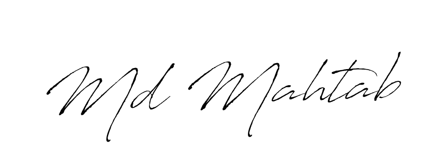 Md Mahtab stylish signature style. Best Handwritten Sign (Antro_Vectra) for my name. Handwritten Signature Collection Ideas for my name Md Mahtab. Md Mahtab signature style 6 images and pictures png