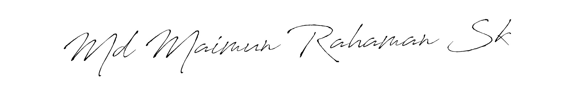Create a beautiful signature design for name Md Maimun Rahaman Sk. With this signature (Antro_Vectra) fonts, you can make a handwritten signature for free. Md Maimun Rahaman Sk signature style 6 images and pictures png