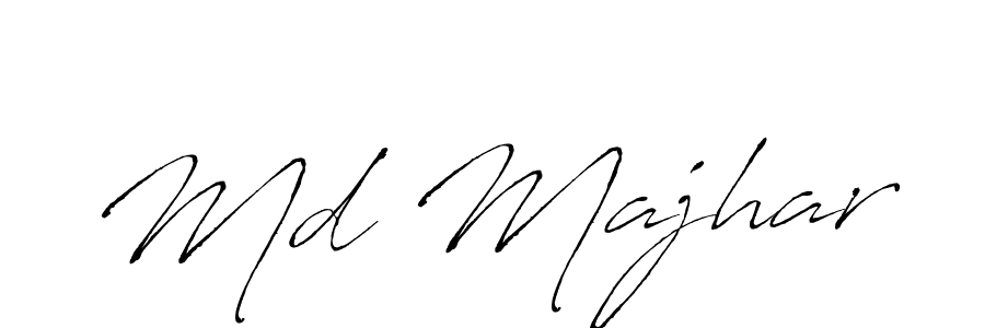 How to make Md Majhar signature? Antro_Vectra is a professional autograph style. Create handwritten signature for Md Majhar name. Md Majhar signature style 6 images and pictures png