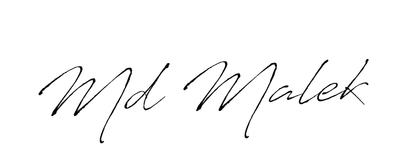 How to make Md Malek signature? Antro_Vectra is a professional autograph style. Create handwritten signature for Md Malek name. Md Malek signature style 6 images and pictures png