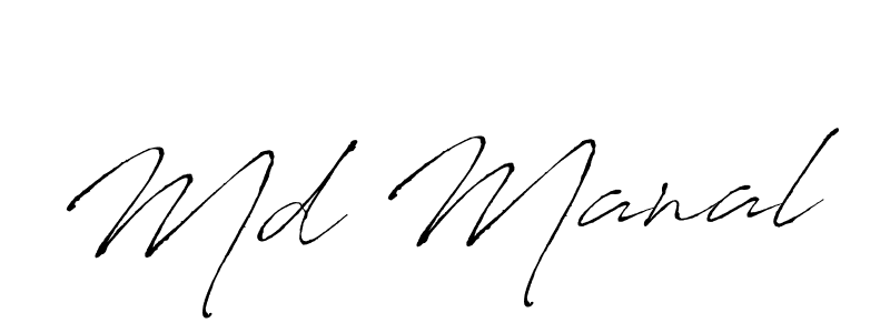 Md Manal stylish signature style. Best Handwritten Sign (Antro_Vectra) for my name. Handwritten Signature Collection Ideas for my name Md Manal. Md Manal signature style 6 images and pictures png