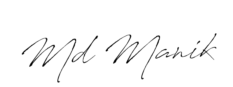 Create a beautiful signature design for name Md Manik. With this signature (Antro_Vectra) fonts, you can make a handwritten signature for free. Md Manik signature style 6 images and pictures png