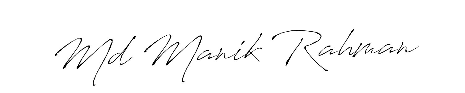 How to make Md Manik Rahman signature? Antro_Vectra is a professional autograph style. Create handwritten signature for Md Manik Rahman name. Md Manik Rahman signature style 6 images and pictures png