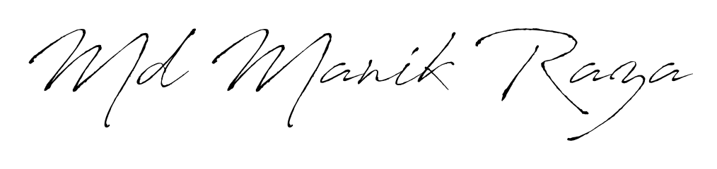 Create a beautiful signature design for name Md Manik Raza. With this signature (Antro_Vectra) fonts, you can make a handwritten signature for free. Md Manik Raza signature style 6 images and pictures png