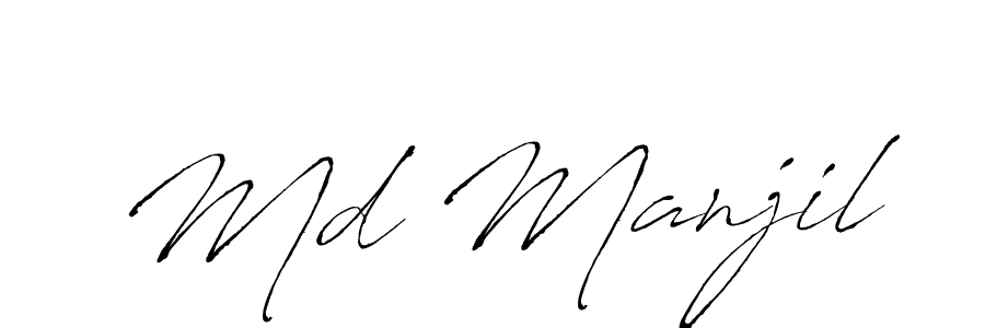 Create a beautiful signature design for name Md Manjil. With this signature (Antro_Vectra) fonts, you can make a handwritten signature for free. Md Manjil signature style 6 images and pictures png