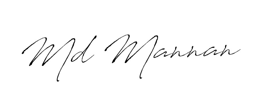 Create a beautiful signature design for name Md Mannan. With this signature (Antro_Vectra) fonts, you can make a handwritten signature for free. Md Mannan signature style 6 images and pictures png