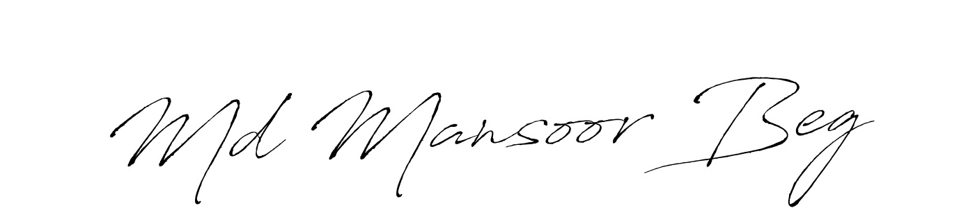 Md Mansoor Beg stylish signature style. Best Handwritten Sign (Antro_Vectra) for my name. Handwritten Signature Collection Ideas for my name Md Mansoor Beg. Md Mansoor Beg signature style 6 images and pictures png