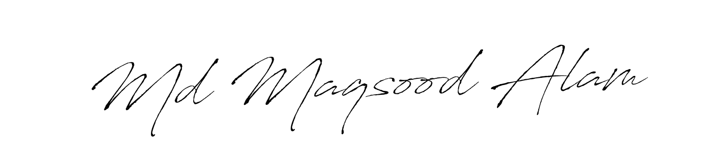 Create a beautiful signature design for name Md Maqsood Alam. With this signature (Antro_Vectra) fonts, you can make a handwritten signature for free. Md Maqsood Alam signature style 6 images and pictures png