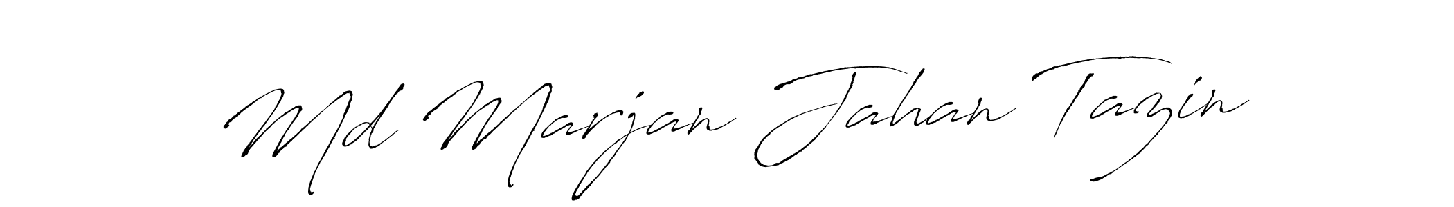 Make a short Md Marjan Jahan Tazin signature style. Manage your documents anywhere anytime using Antro_Vectra. Create and add eSignatures, submit forms, share and send files easily. Md Marjan Jahan Tazin signature style 6 images and pictures png