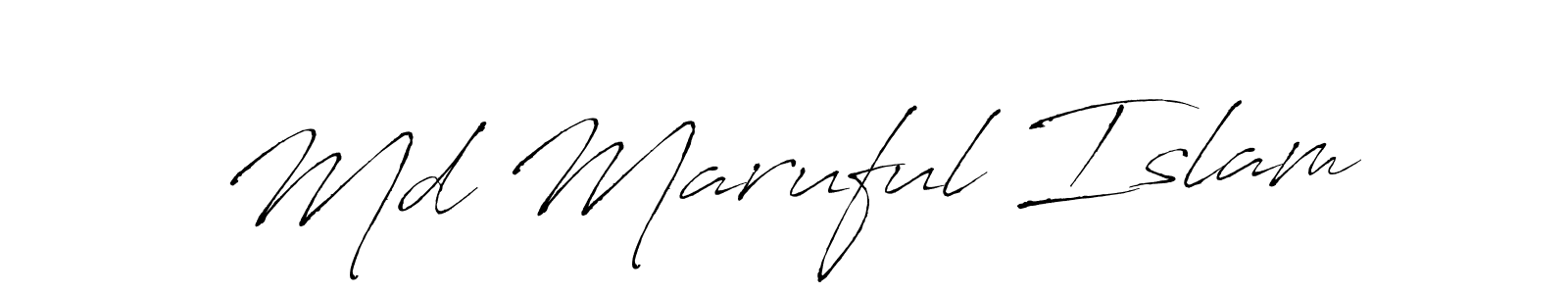 How to make Md Maruful Islam signature? Antro_Vectra is a professional autograph style. Create handwritten signature for Md Maruful Islam name. Md Maruful Islam signature style 6 images and pictures png