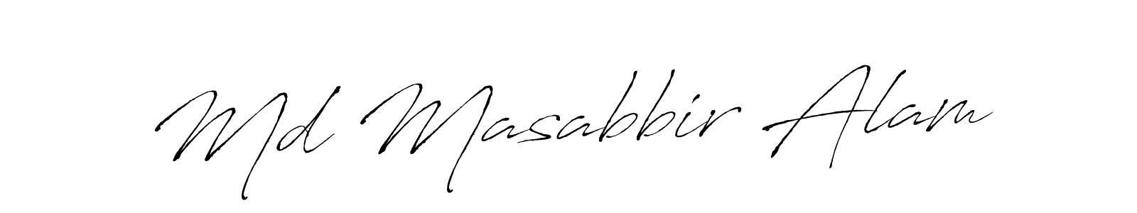 Create a beautiful signature design for name Md Masabbir Alam. With this signature (Antro_Vectra) fonts, you can make a handwritten signature for free. Md Masabbir Alam signature style 6 images and pictures png