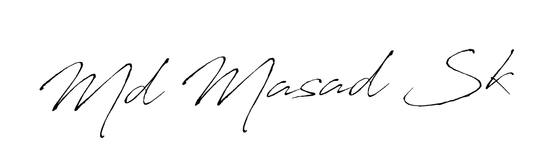 The best way (Antro_Vectra) to make a short signature is to pick only two or three words in your name. The name Md Masad Sk include a total of six letters. For converting this name. Md Masad Sk signature style 6 images and pictures png