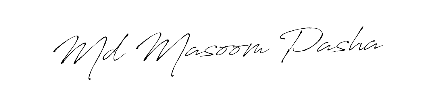 Create a beautiful signature design for name Md Masoom Pasha. With this signature (Antro_Vectra) fonts, you can make a handwritten signature for free. Md Masoom Pasha signature style 6 images and pictures png