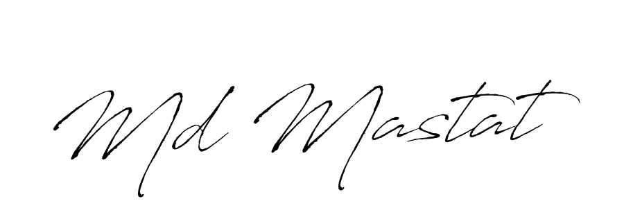 Make a beautiful signature design for name Md Mastat. With this signature (Antro_Vectra) style, you can create a handwritten signature for free. Md Mastat signature style 6 images and pictures png