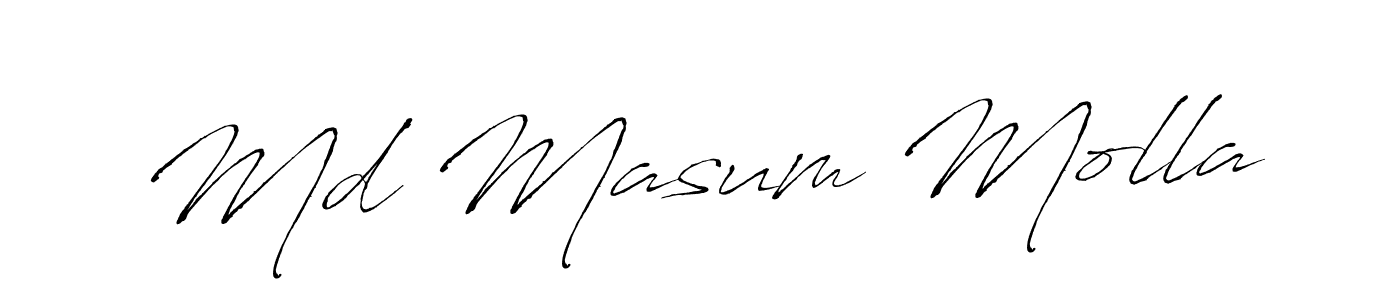 Make a beautiful signature design for name Md Masum Molla. With this signature (Antro_Vectra) style, you can create a handwritten signature for free. Md Masum Molla signature style 6 images and pictures png