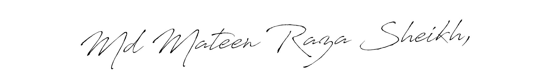 Design your own signature with our free online signature maker. With this signature software, you can create a handwritten (Antro_Vectra) signature for name Md Mateen Raza Sheikh,. Md Mateen Raza Sheikh, signature style 6 images and pictures png