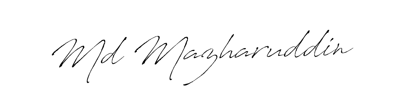 Make a beautiful signature design for name Md Mazharuddin. With this signature (Antro_Vectra) style, you can create a handwritten signature for free. Md Mazharuddin signature style 6 images and pictures png