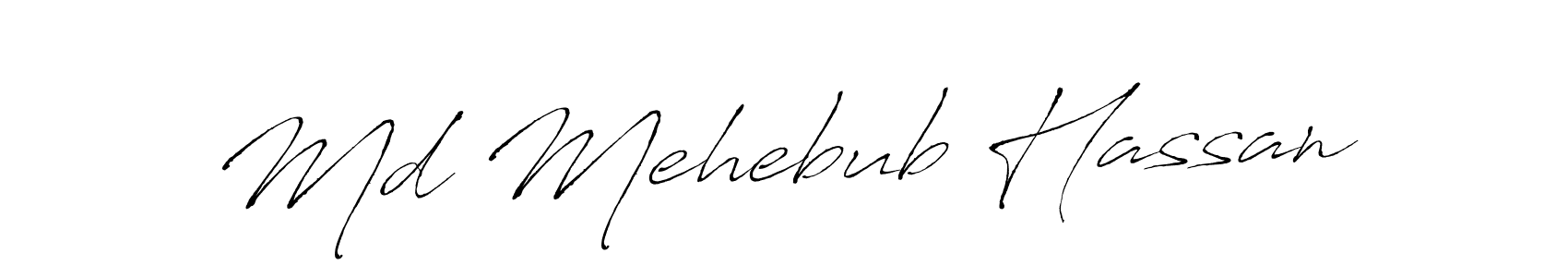 Design your own signature with our free online signature maker. With this signature software, you can create a handwritten (Antro_Vectra) signature for name Md Mehebub Hassan. Md Mehebub Hassan signature style 6 images and pictures png