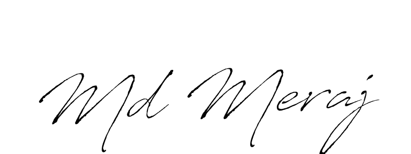 How to make Md Meraj signature? Antro_Vectra is a professional autograph style. Create handwritten signature for Md Meraj name. Md Meraj signature style 6 images and pictures png