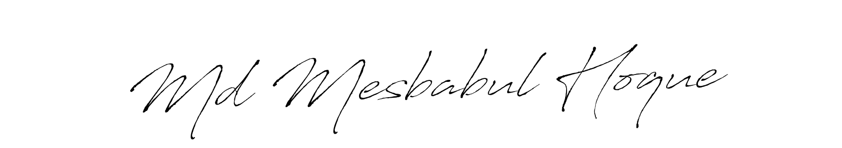 How to make Md Mesbabul Hoque signature? Antro_Vectra is a professional autograph style. Create handwritten signature for Md Mesbabul Hoque name. Md Mesbabul Hoque signature style 6 images and pictures png